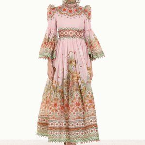 Zimmermann Kaleidoscope Bell Sleeve Gown